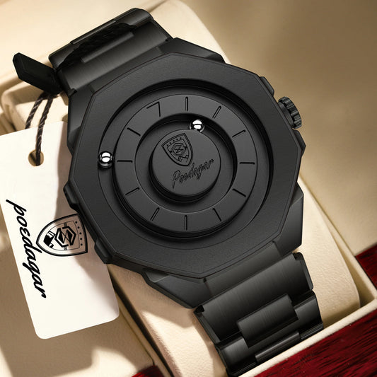 POEDAGAR High Quality Luxury Watch For Men Waterproof Fashion Man Wristwatch Business Stainless Steel Men's Quartz Watches Reloj