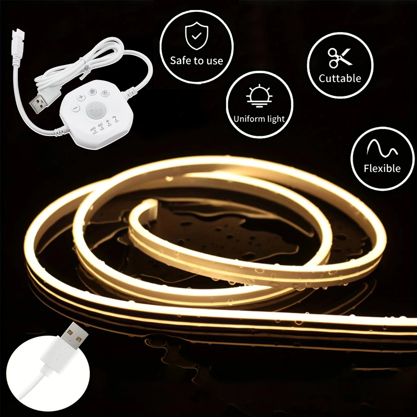 Motion Sensor Stair Lights With Chase Effect Under Bed Lights Under Cabinet Lights, Motion Activated Led Light Strip for Home