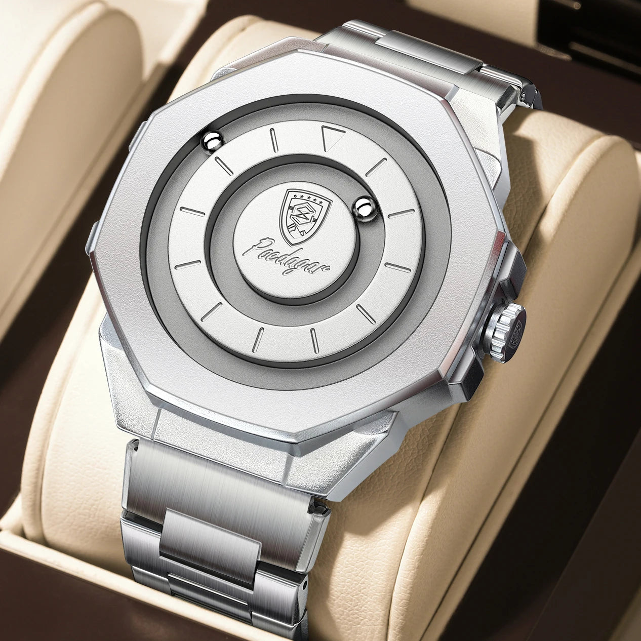 POEDAGAR High Quality Luxury Watch For Men Waterproof Fashion Man Wristwatch Business Stainless Steel Men's Quartz Watches Reloj
