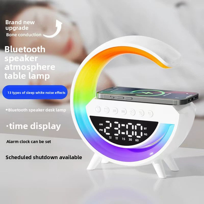 Multifunction Bluetooth Speaker with Wireless Charging and Night Light
