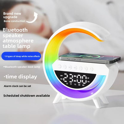 Multifunction Bluetooth Speaker with Wireless Charging and Night Light