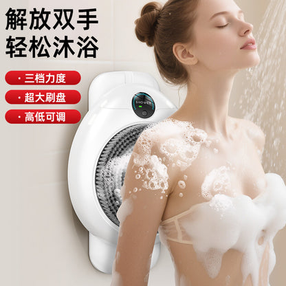 Wall-Mounted Automatic Smart Bath Machine, Removable Electric Bath Brush, Bath Artifact, Back Rub, Multi-Function
