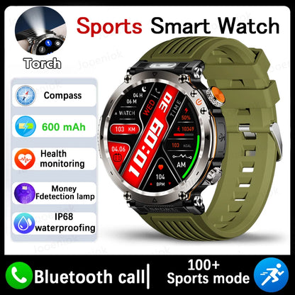 2025 New Fashion Luxury 5ATM Watch HT30 GPS Compass Smart Watch Outdoor Sport Man AMOLED 366*366 NFC Heart Rate IP68 Smartwatch