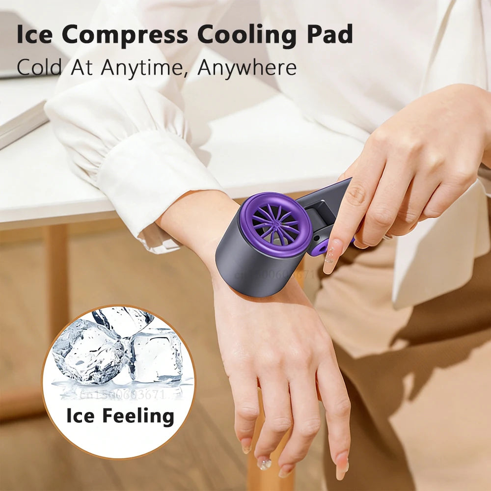 Mini Fan Portable Neck Air Cooling Fan Rechargeable Foldable Handy Fan Small Handheld Cool Fan Outdoor Neck Handing Fan 3000mAh