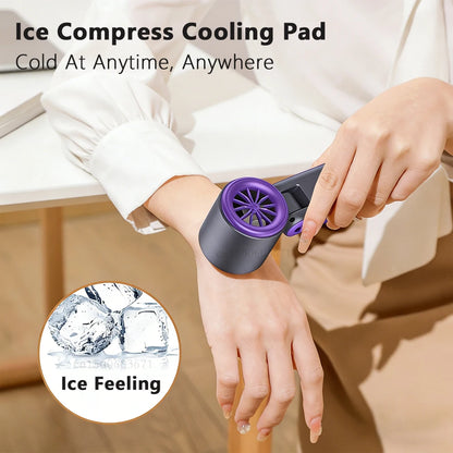 Mini Fan Portable Neck Air Cooling Fan Rechargeable Foldable Handy Fan Small Handheld Cool Fan Outdoor Neck Handing Fan 3000mAh