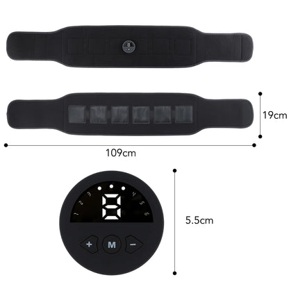EMS Abdominal Muscle Trainer 6 Modes Abdominal USB Rechargeable ABS Training Belt Exercise Fitness Equipment Muscle Massager