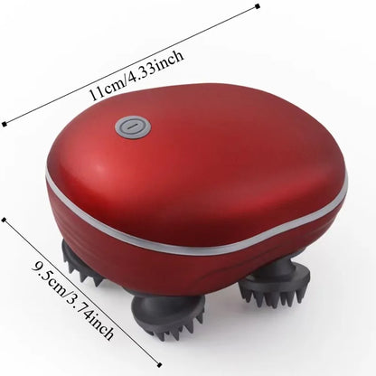 Multi-Purpose Electric Head Massager Scalp Relax Vibration Scalp Massager Rechargeable Kneading Head Massage Machine Bathroom