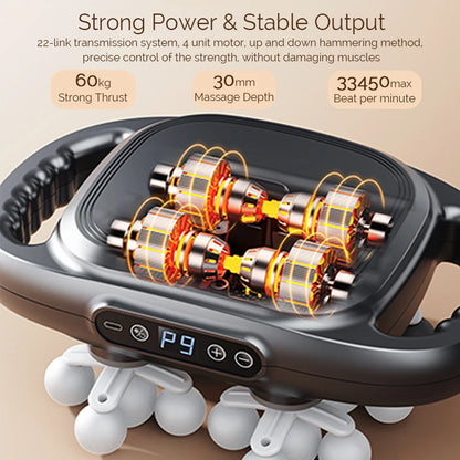 22-Head Fascia Gun High-Frequency Vibration Body Massage Gun Back and Waist Massager Neck Shoulder Massager Muscle masajeador
