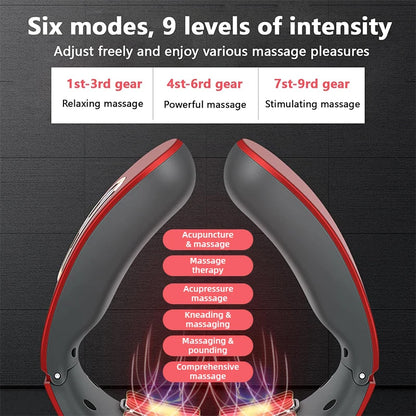New Electric Neck Massager TENS Pulse Rechargeable Low Frequency Pulse Cervical Smart Electric Neck Massager