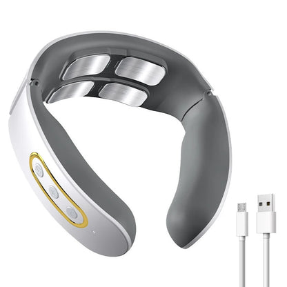 New Electric Neck Massager TENS Pulse Rechargeable Low Frequency Pulse Cervical Smart Electric Neck Massager