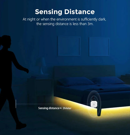 Motion Sensor Stair Lights With Chase Effect Under Bed Lights Under Cabinet Lights, Motion Activated Led Light Strip for Home