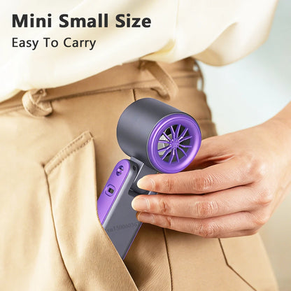 Mini Fan Portable Neck Air Cooling Fan Rechargeable Foldable Handy Fan Small Handheld Cool Fan Outdoor Neck Handing Fan 3000mAh