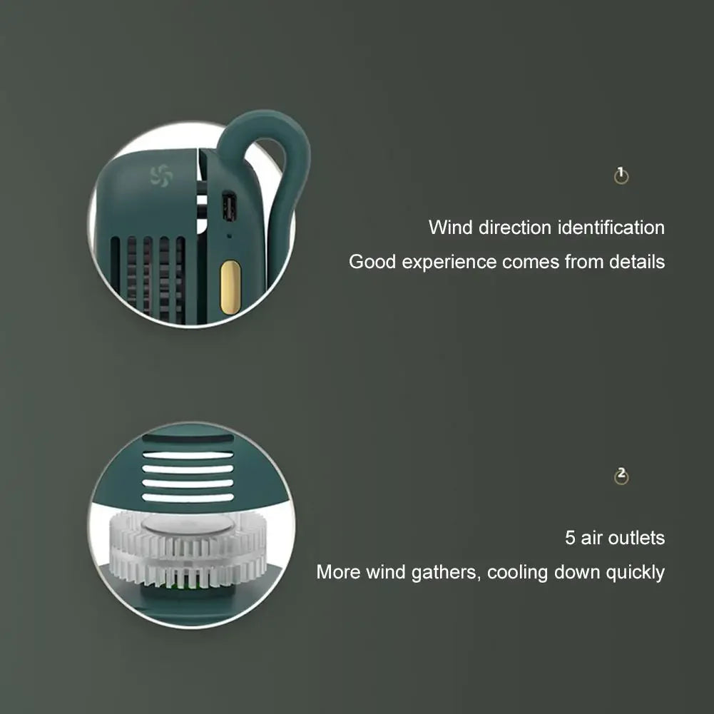 NEW Portable Silent Mini Bladeless Electric Fan,Small fan Clip on Shirt Waist Mini Bladeless Fan Adjustable 3-Speed For Outdoor
