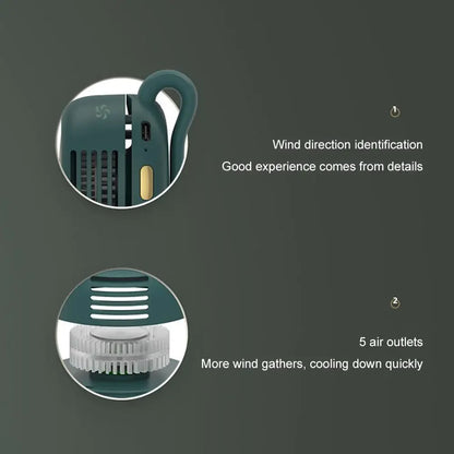 NEW Portable Silent Mini Bladeless Electric Fan,Small fan Clip on Shirt Waist Mini Bladeless Fan Adjustable 3-Speed For Outdoor
