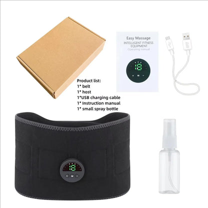 EMS Abdominal Muscle Trainer 6 Modes Abdominal USB Rechargeable ABS Training Belt Exercise Fitness Equipment Muscle Massager