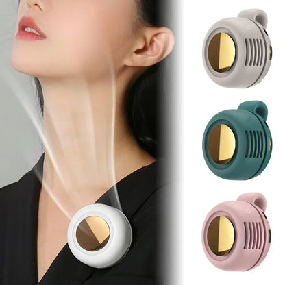 NEW Portable Silent Mini Bladeless Electric Fan,Small fan Clip on Shirt Waist Mini Bladeless Fan Adjustable 3-Speed For Outdoor