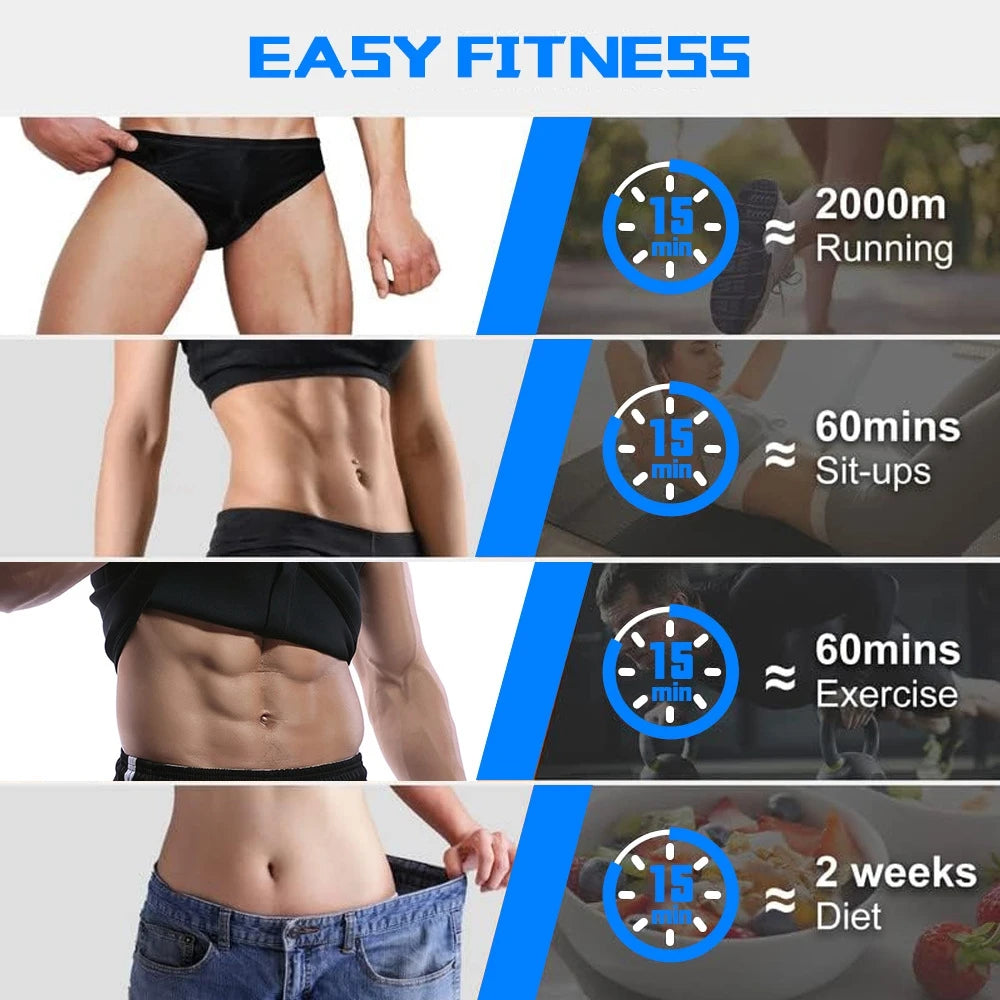 EMS Ab Stimulator Abs Trainer Waist Trainer Belt for Home Use 8-Pack Abs Toning with Remote Portable Fitness Equipment