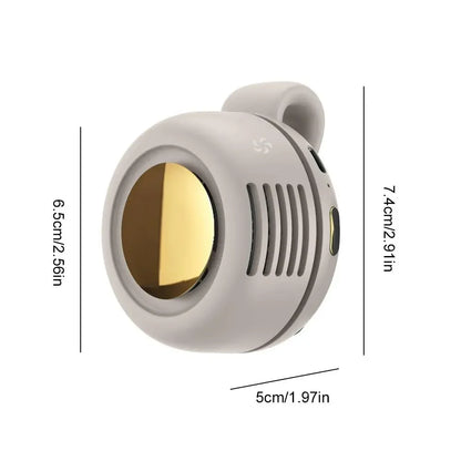 NEW Portable Silent Mini Bladeless Electric Fan,Small fan Clip on Shirt Waist Mini Bladeless Fan Adjustable 3-Speed For Outdoor