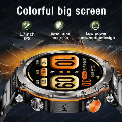 2025 New Fashion Luxury 5ATM Watch HT30 GPS Compass Smart Watch Outdoor Sport Man AMOLED 366*366 NFC Heart Rate IP68 Smartwatch