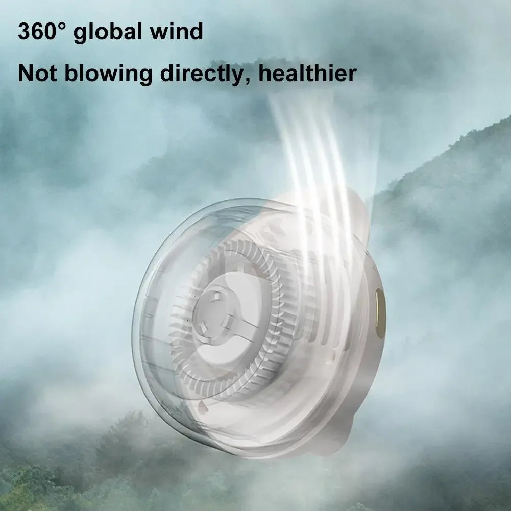 NEW Portable Silent Mini Bladeless Electric Fan,Small fan Clip on Shirt Waist Mini Bladeless Fan Adjustable 3-Speed For Outdoor