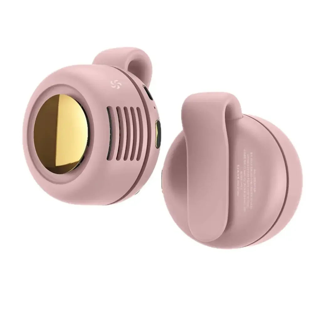 NEW Portable Silent Mini Bladeless Electric Fan,Small fan Clip on Shirt Waist Mini Bladeless Fan Adjustable 3-Speed For Outdoor