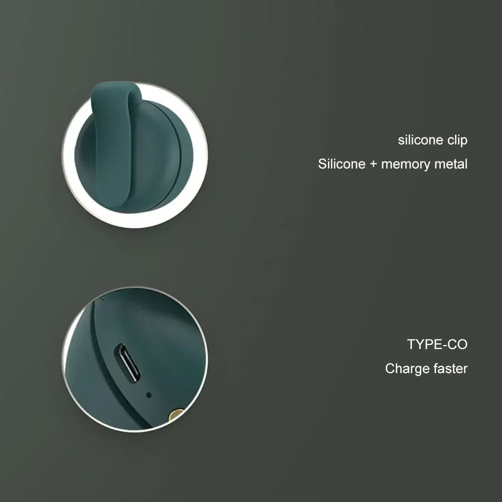 NEW Portable Silent Mini Bladeless Electric Fan,Small fan Clip on Shirt Waist Mini Bladeless Fan Adjustable 3-Speed For Outdoor