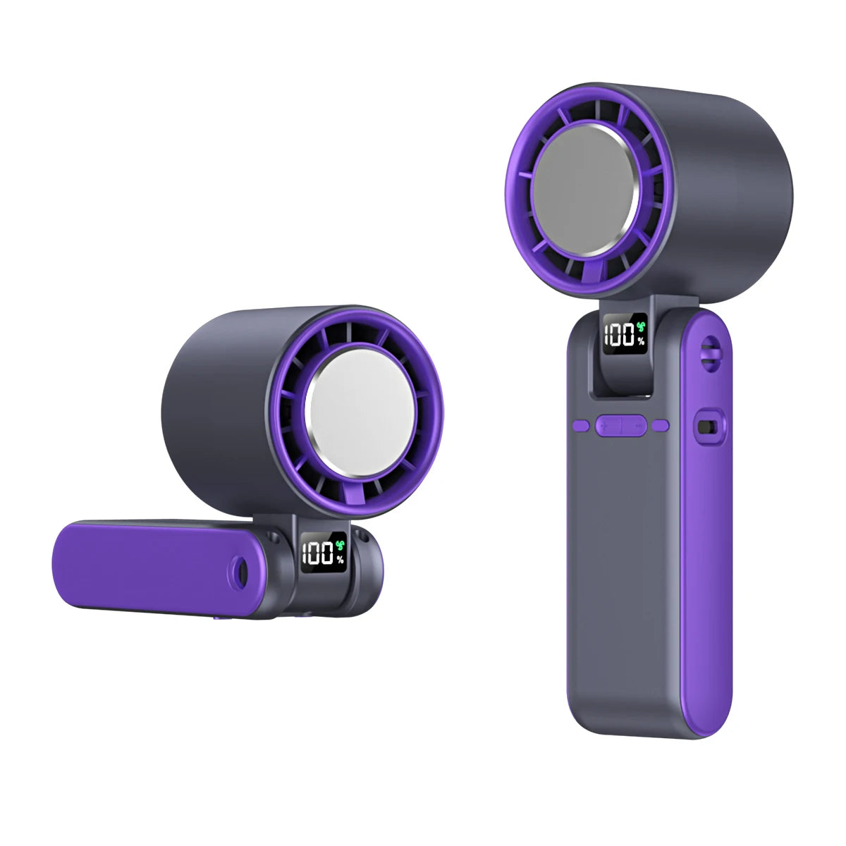 Mini Fan Portable Neck Air Cooling Fan Rechargeable Foldable Handy Fan Small Handheld Cool Fan Outdoor Neck Handing Fan 3000mAh