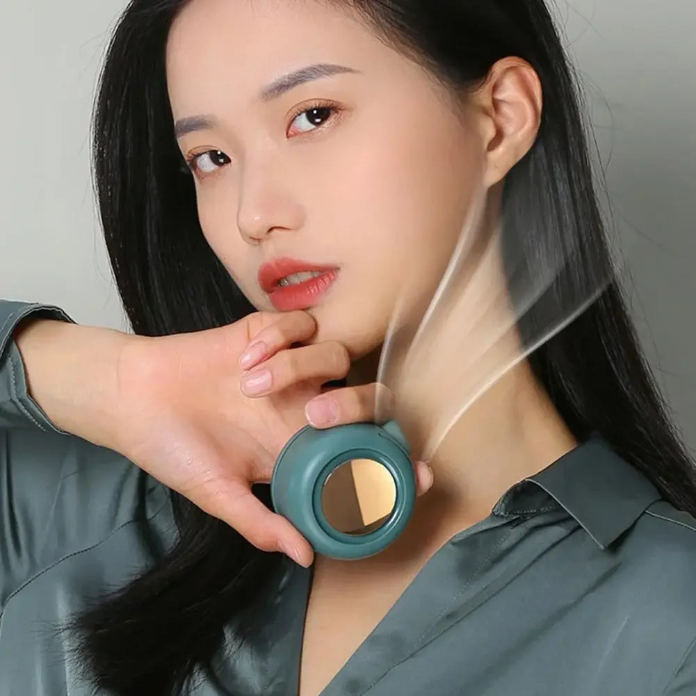 NEW Portable Silent Mini Bladeless Electric Fan,Small fan Clip on Shirt Waist Mini Bladeless Fan Adjustable 3-Speed For Outdoor