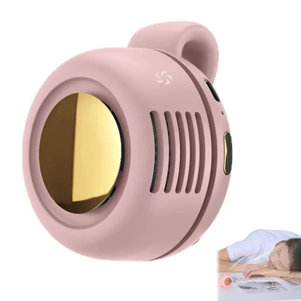 NEW Portable Silent Mini Bladeless Electric Fan,Small fan Clip on Shirt Waist Mini Bladeless Fan Adjustable 3-Speed For Outdoor