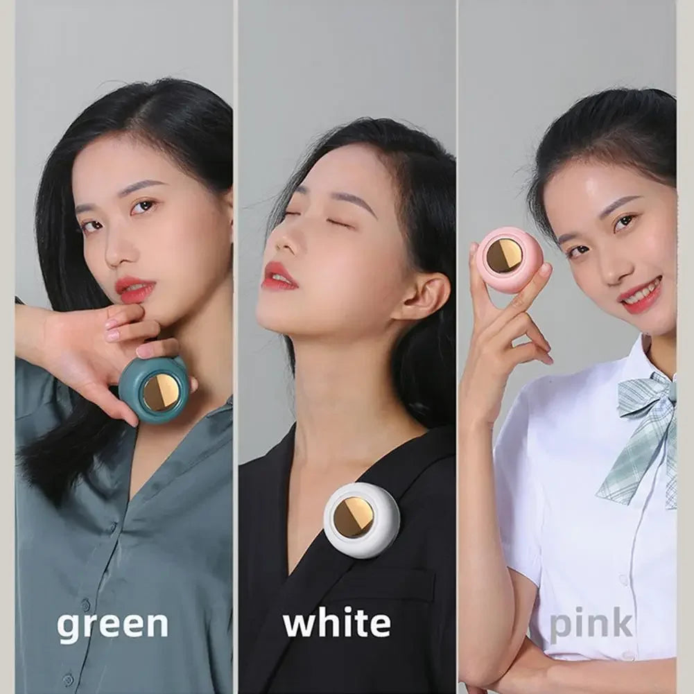 NEW Portable Silent Mini Bladeless Electric Fan,Small fan Clip on Shirt Waist Mini Bladeless Fan Adjustable 3-Speed For Outdoor