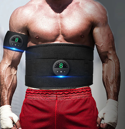 EMS Abdominal Muscle Trainer 6 Modes Abdominal USB Rechargeable ABS Training Belt Exercise Fitness Equipment Muscle Massager
