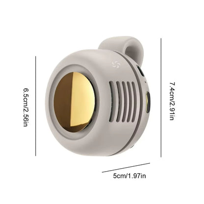 NEW Portable Silent Mini Bladeless Electric Fan,Small fan Clip on Shirt Waist Mini Bladeless Fan Adjustable 3-Speed For Outdoor