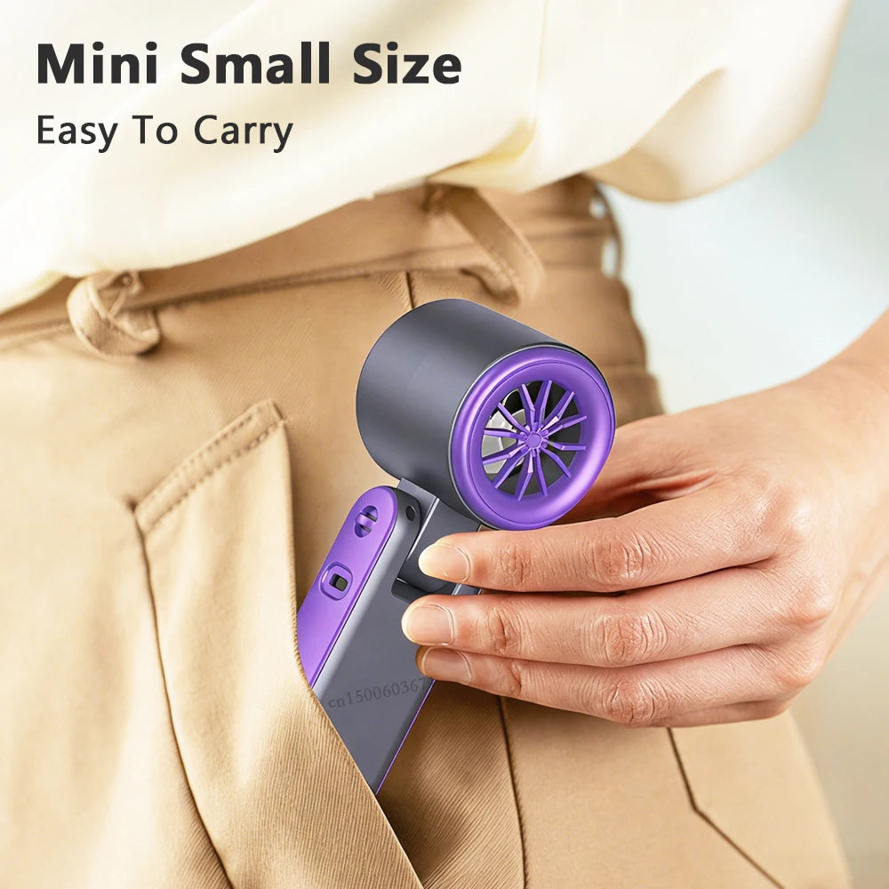 Mini Fan Portable Neck Air Cooling Fan Rechargeable Foldable Handy Fan Small Handheld Cool Fan Outdoor Neck Handing Fan 3000mAh