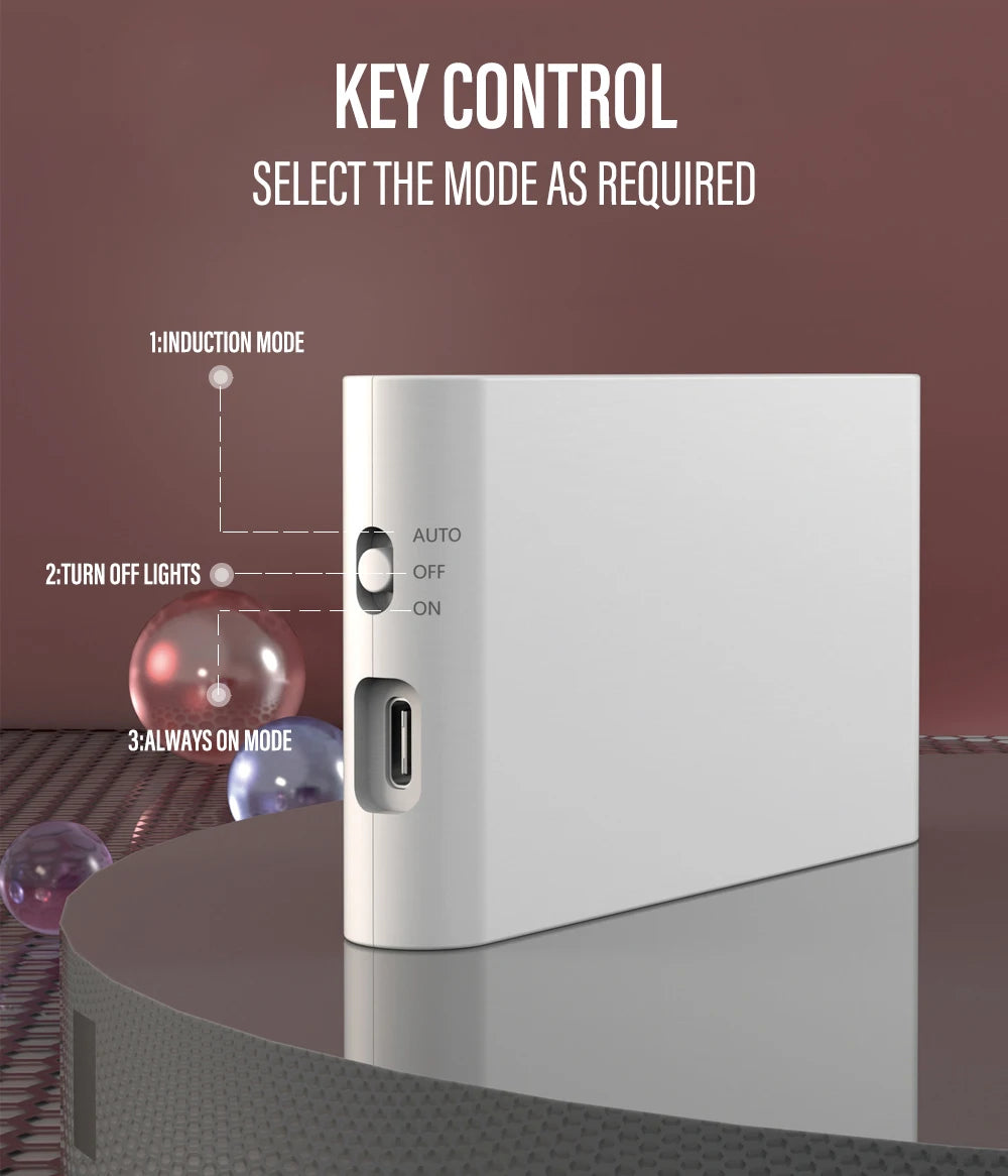 LED Intelligent Sensor Night Light Wireless USB Charging Motion Sensor Wall Light for Bedroom Corridor Cabinet Lighting