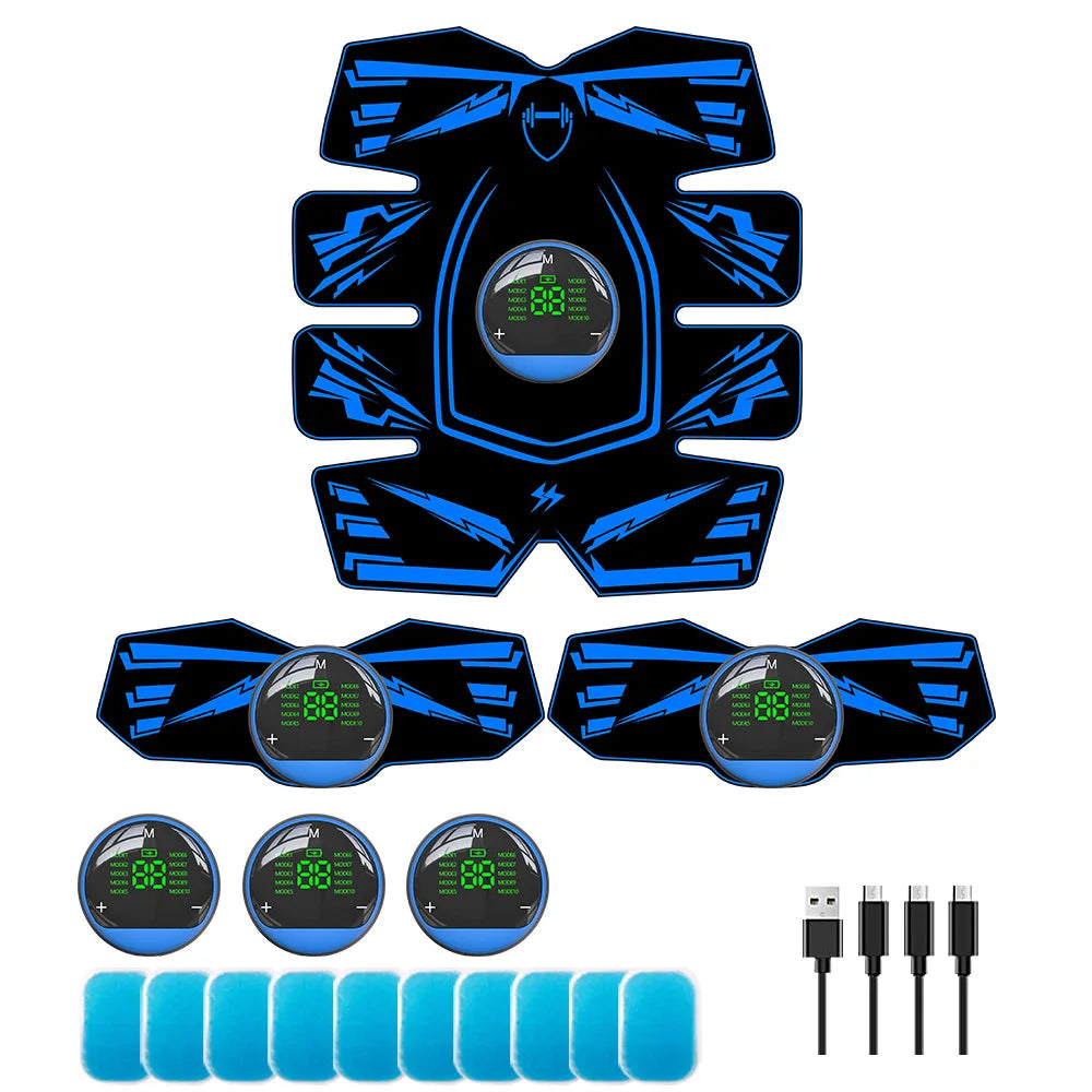 EMS Ab Stimulator Abs Trainer Waist Trainer Belt for Home Use 8-Pack Abs Toning with Remote Portable Fitness Equipment