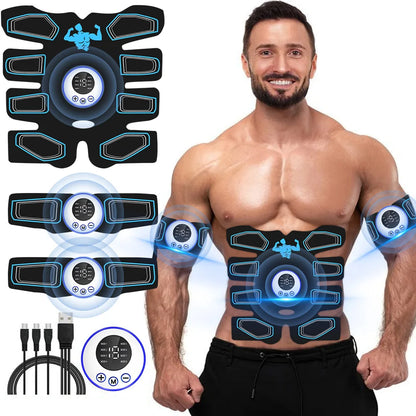Muscle Stimulator Pads EMS Ab Stimulator Abs Trainer for Body Shaping Abdominal Exercise Equipment Unisex