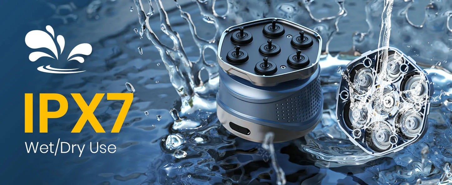 7D Head Shaver Magnetic Head Shavers for Bald Men IPX7 Waterproof Floating Cutter Wet/Dry Electric Razor