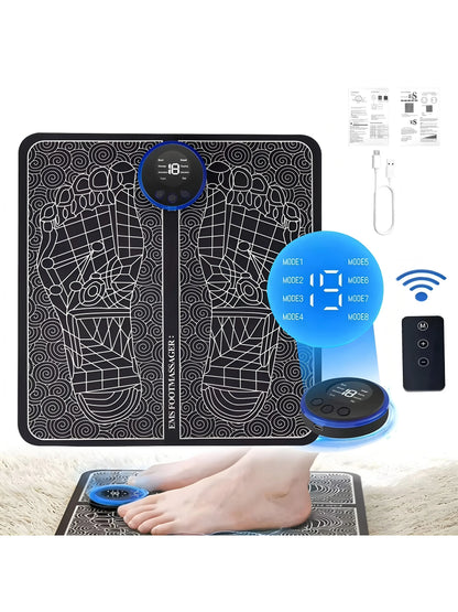 EMS Foot Massager Rechargeable Massage Pad Foot Relaxation Pad Electric Foot Massage Tools Promote Blood Circulation