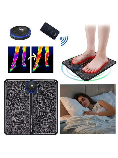 EMS Foot Massager Rechargeable Massage Pad Foot Relaxation Pad Electric Foot Massage Tools Promote Blood Circulation