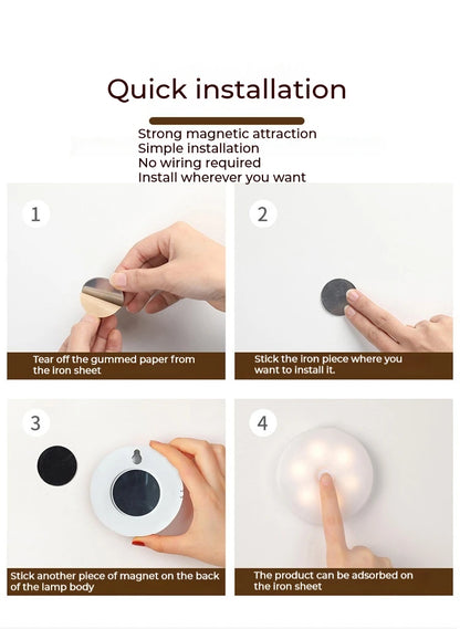 5pcs Wireless LED Night Light Motion Sensor Lamp USB NightLights for Bedroom Kitchen Stair Hallway Wardrobe Lighting Cupboard