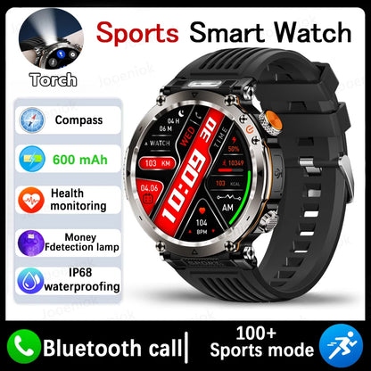 2025 New Fashion Luxury 5ATM Watch HT30 GPS Compass Smart Watch Outdoor Sport Man AMOLED 366*366 NFC Heart Rate IP68 Smartwatch