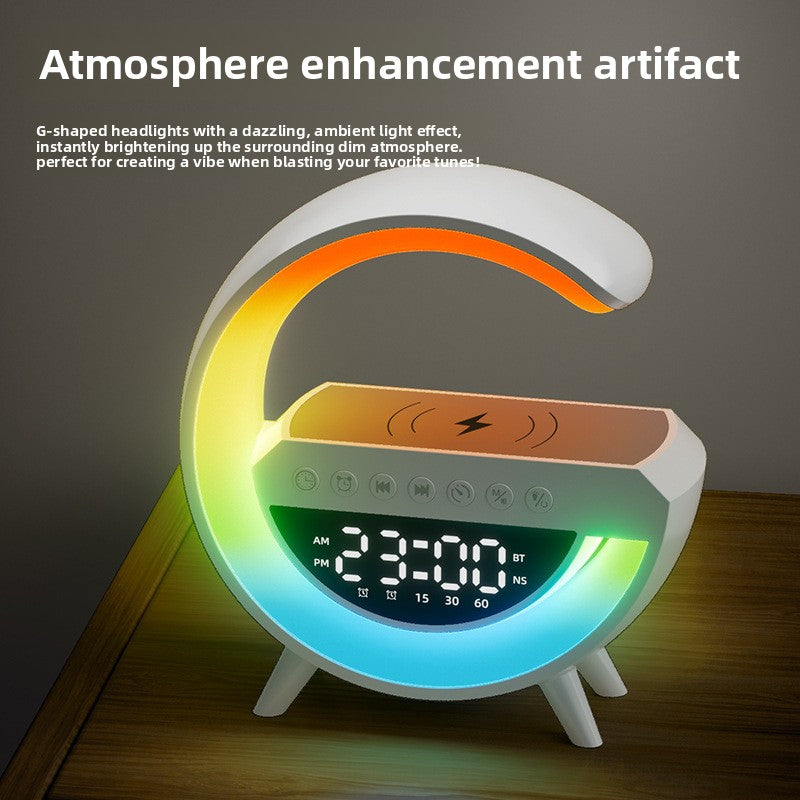 Multifunction Bluetooth Speaker with Wireless Charging and Night Light